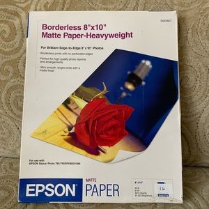 Epson Borderless 8”x10” Matte Paper-Heavyweight